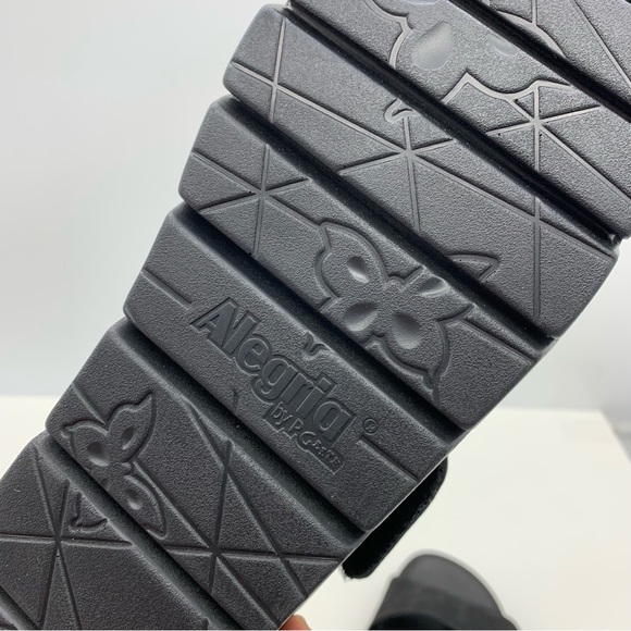 Alegria Sandals Womens 9 Black Casual Slip On Slide Beach Platform Casual - Picture 8 of 10